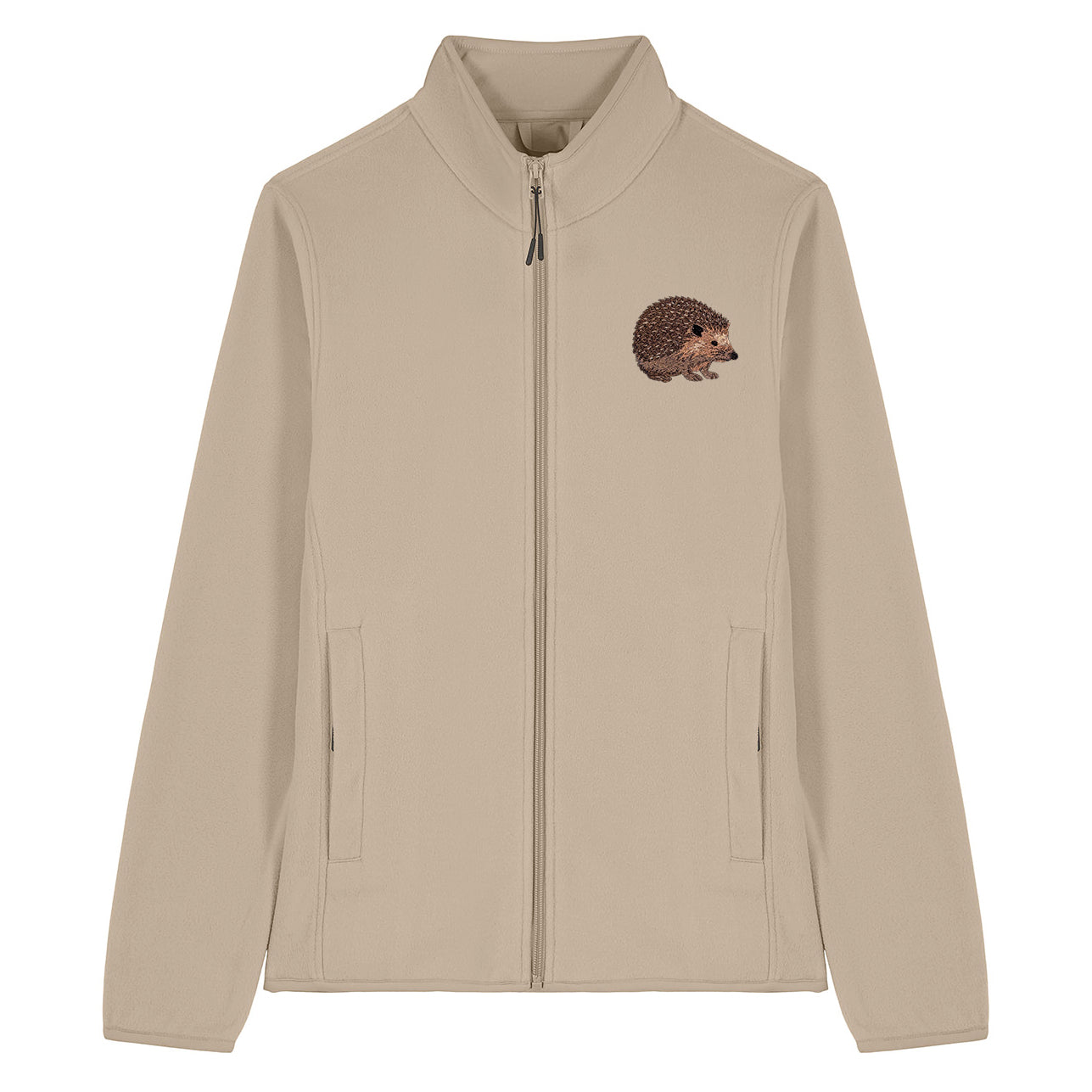 Hedgehog Embroidered Women's Fleece Jacket