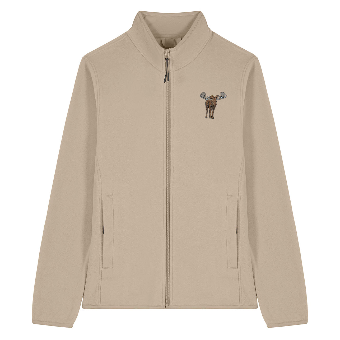 Moose Embroidered Women's Fleece Jacket