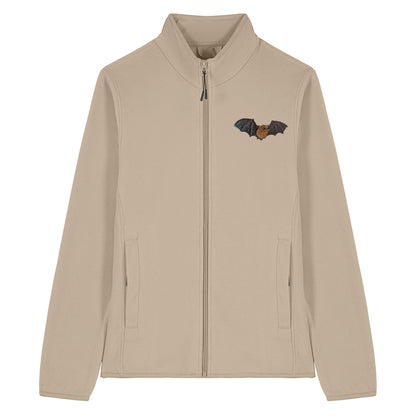 Noctule Bat Embroidered Women's Fleece Jacket