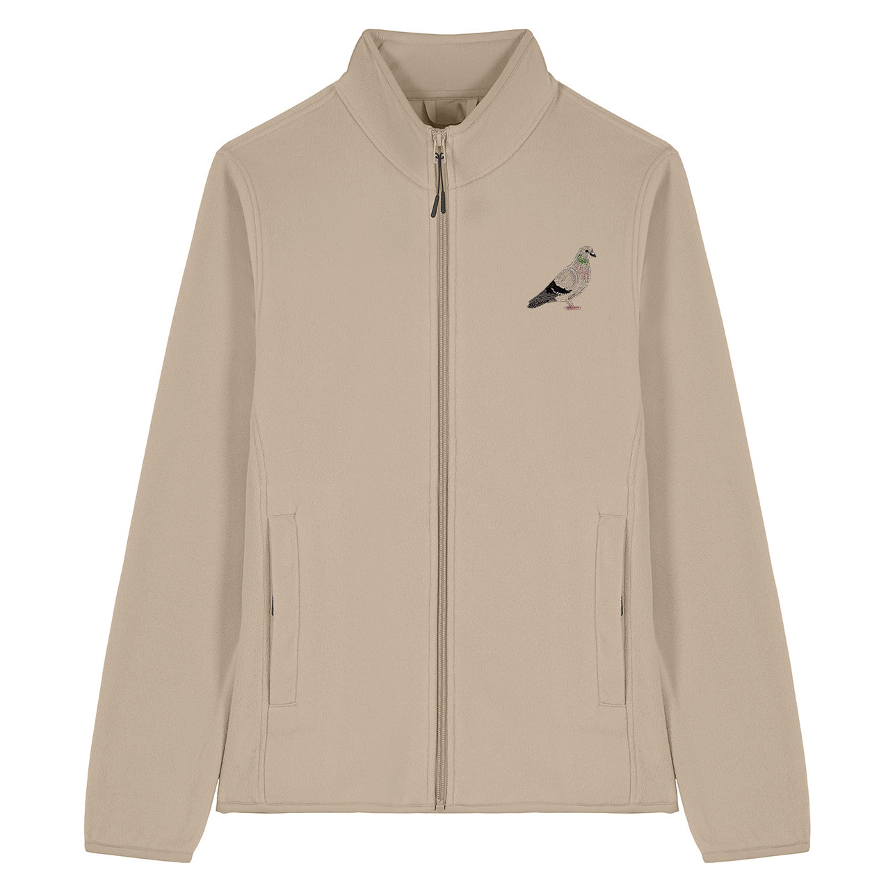Pigeon Embroidered Women's Fleece Jacket