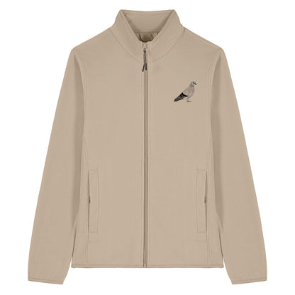 Pigeon Embroidered Women's Fleece Jacket