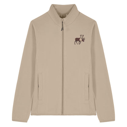 Reindeer Embroidered Women's Fleece Jacket