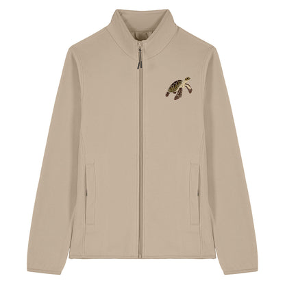 Sea Turtle Embroidered Women's Fleece Jacket