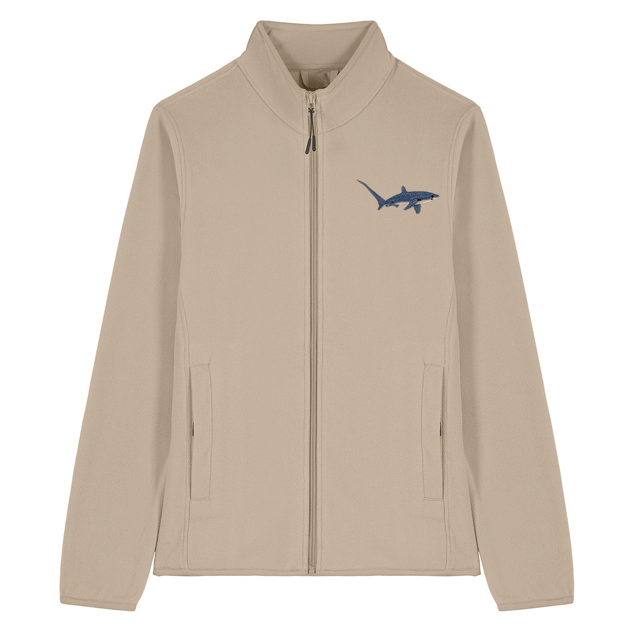 Thresher Shark Embroidered Women's Fleece Jacket