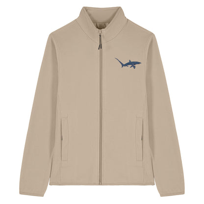Thresher Shark Embroidered Women's Fleece Jacket