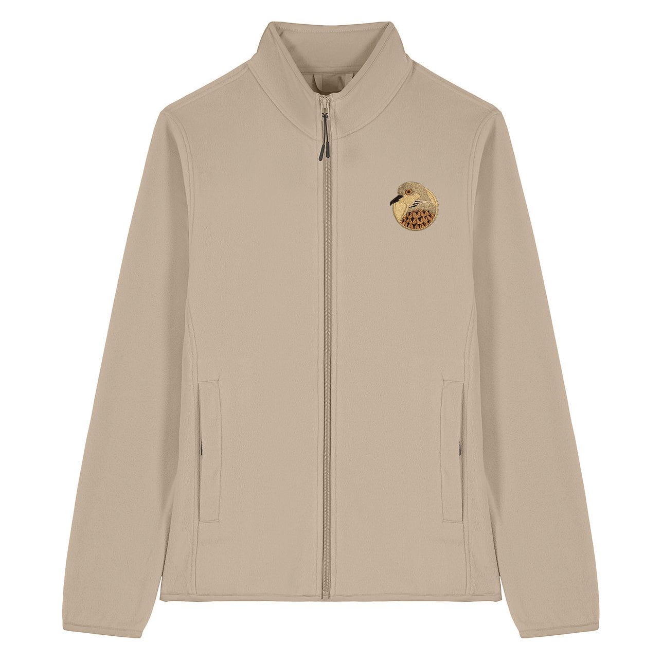 Turtledove Portrait Embroidered Women's Fleece Jacket