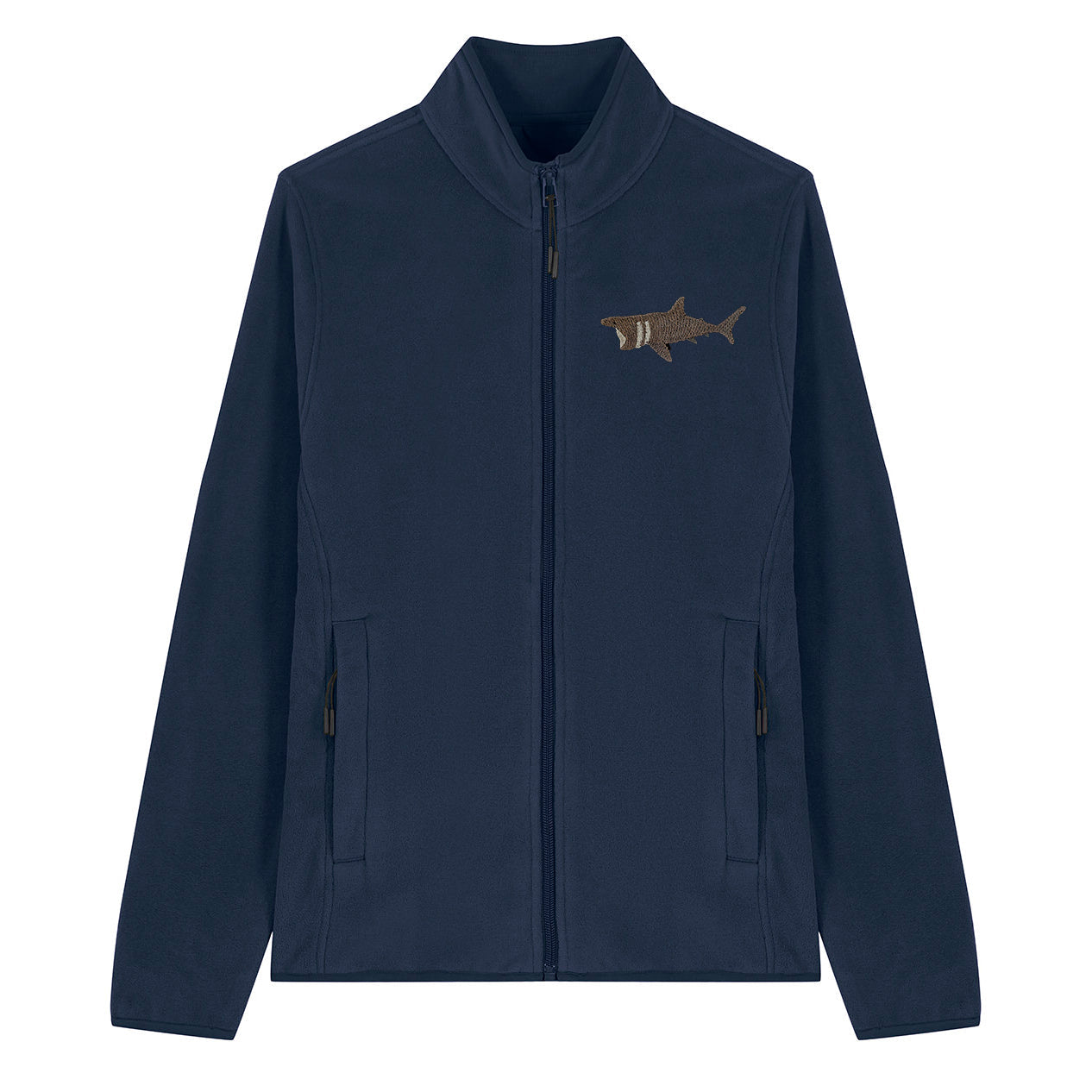 Basking Shark Embroidered Women's Fleece Jacket