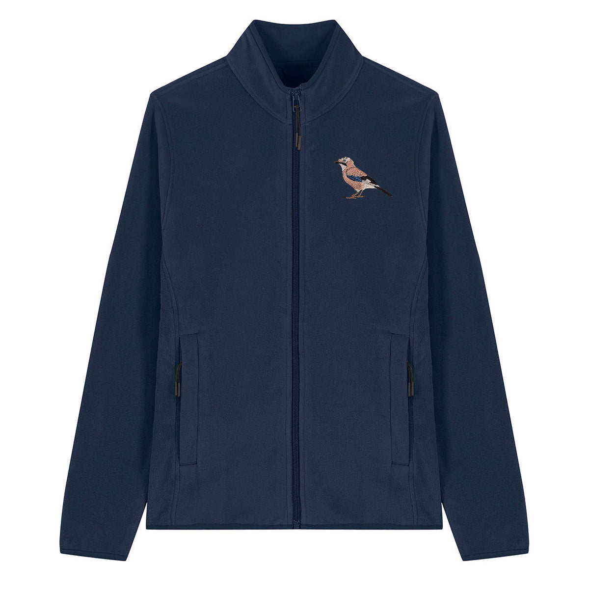 Eurasian Jay Embroidered Women's Fleece Jacket