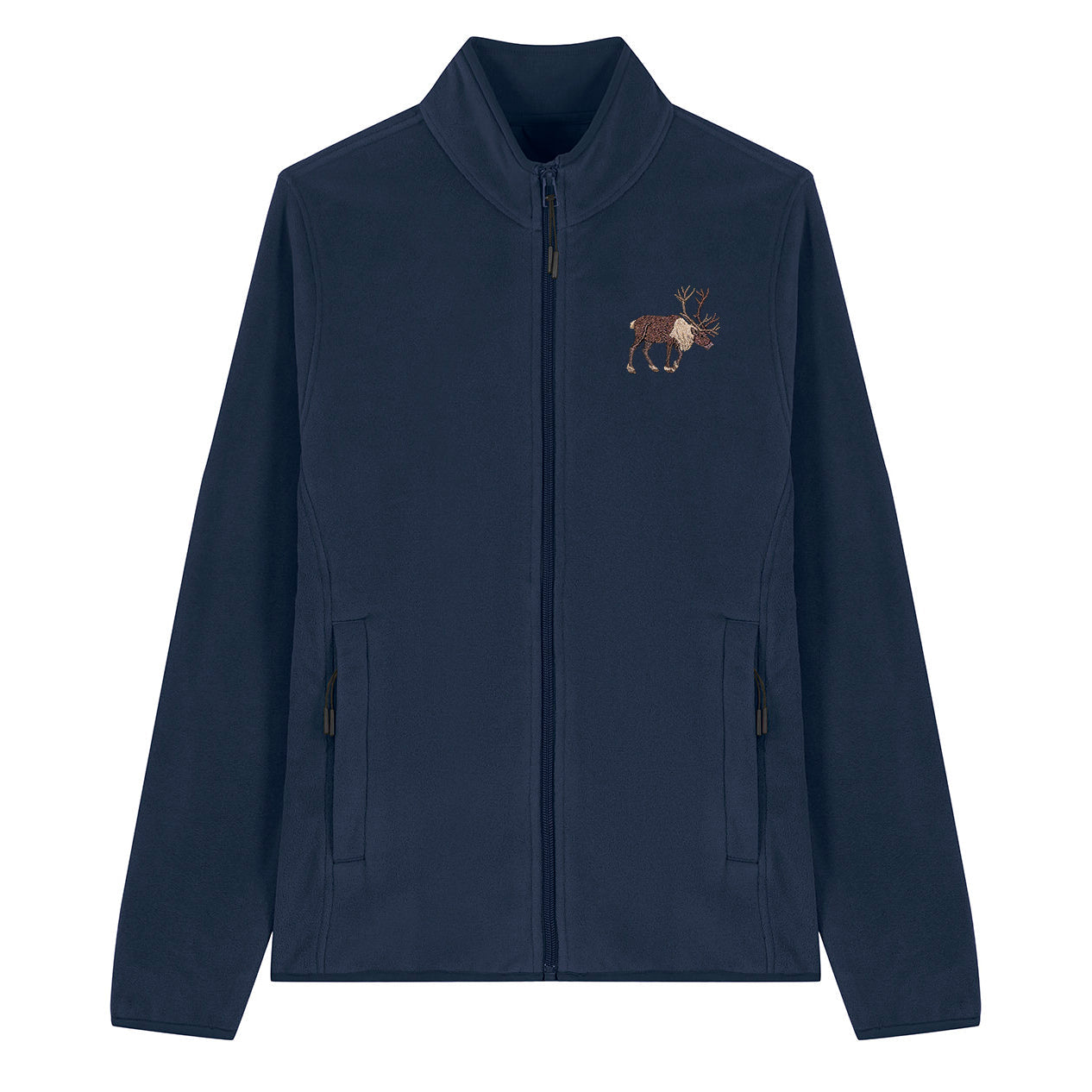 Reindeer Embroidered Women's Fleece Jacket