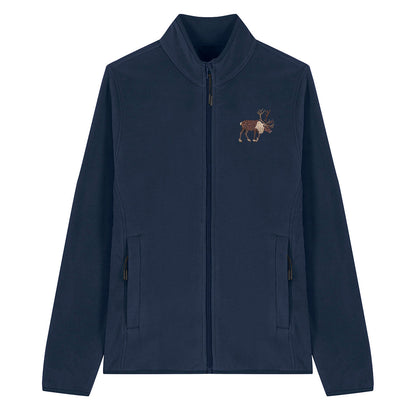 Reindeer Embroidered Women's Fleece Jacket