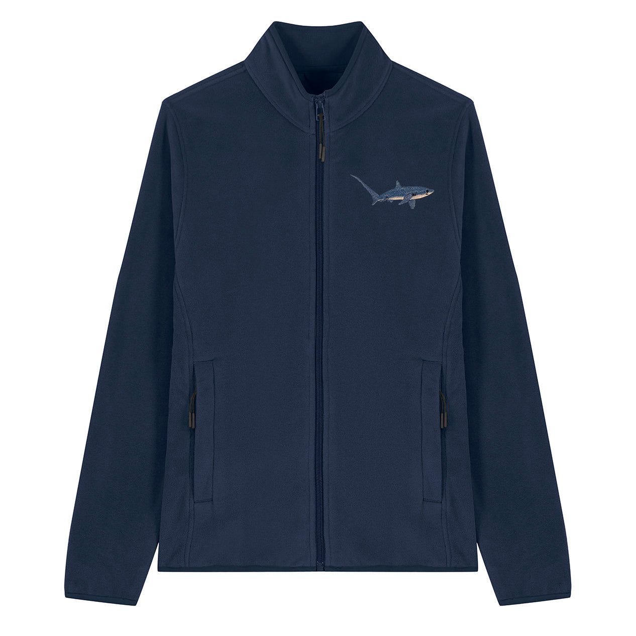 Thresher Shark Embroidered Women's Fleece Jacket