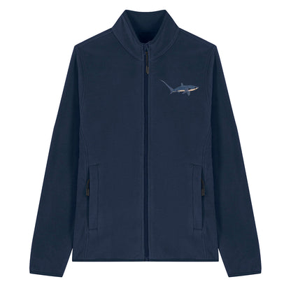 Thresher Shark Embroidered Women's Fleece Jacket