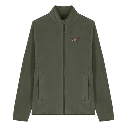 Basking Shark Embroidered Women's Fleece Jacket