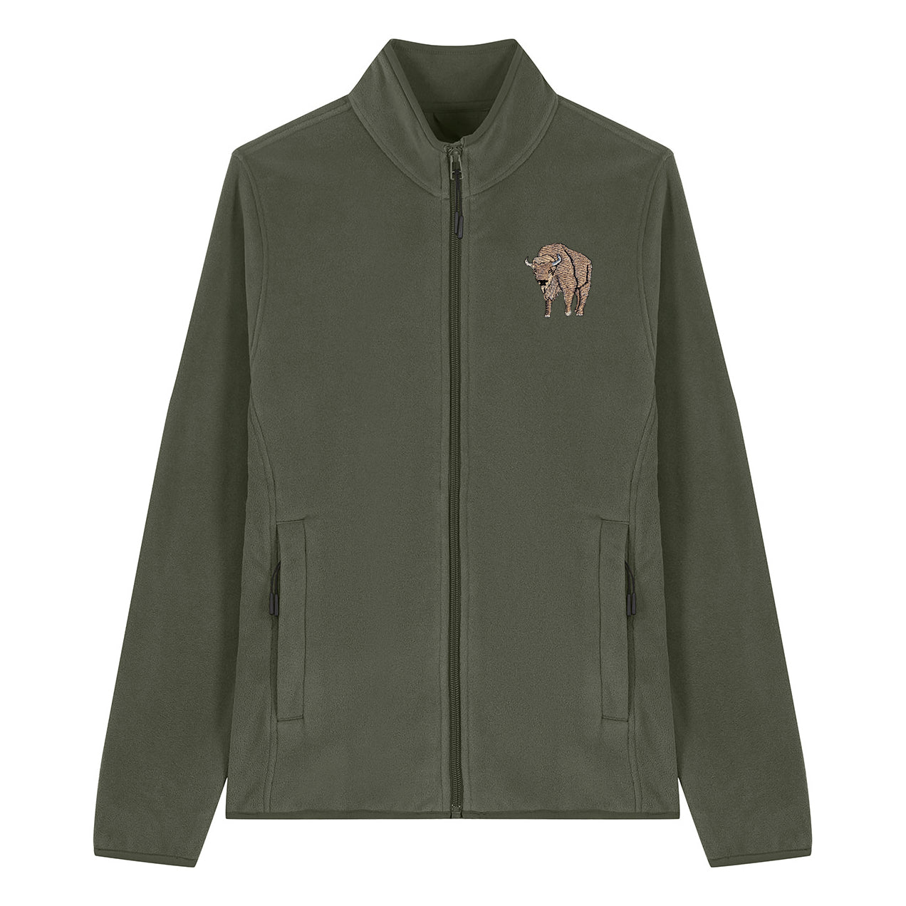 Bison Embroidered Women's Fleece Jacket