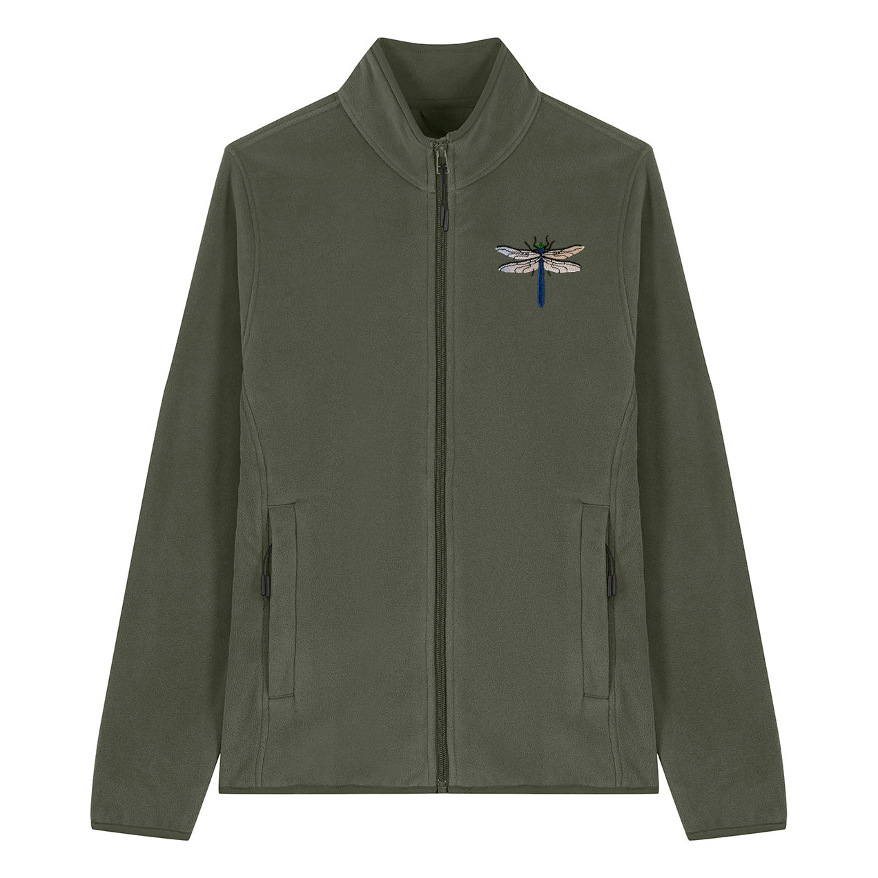Dragonfly Embroidered Women's Fleece Jacket