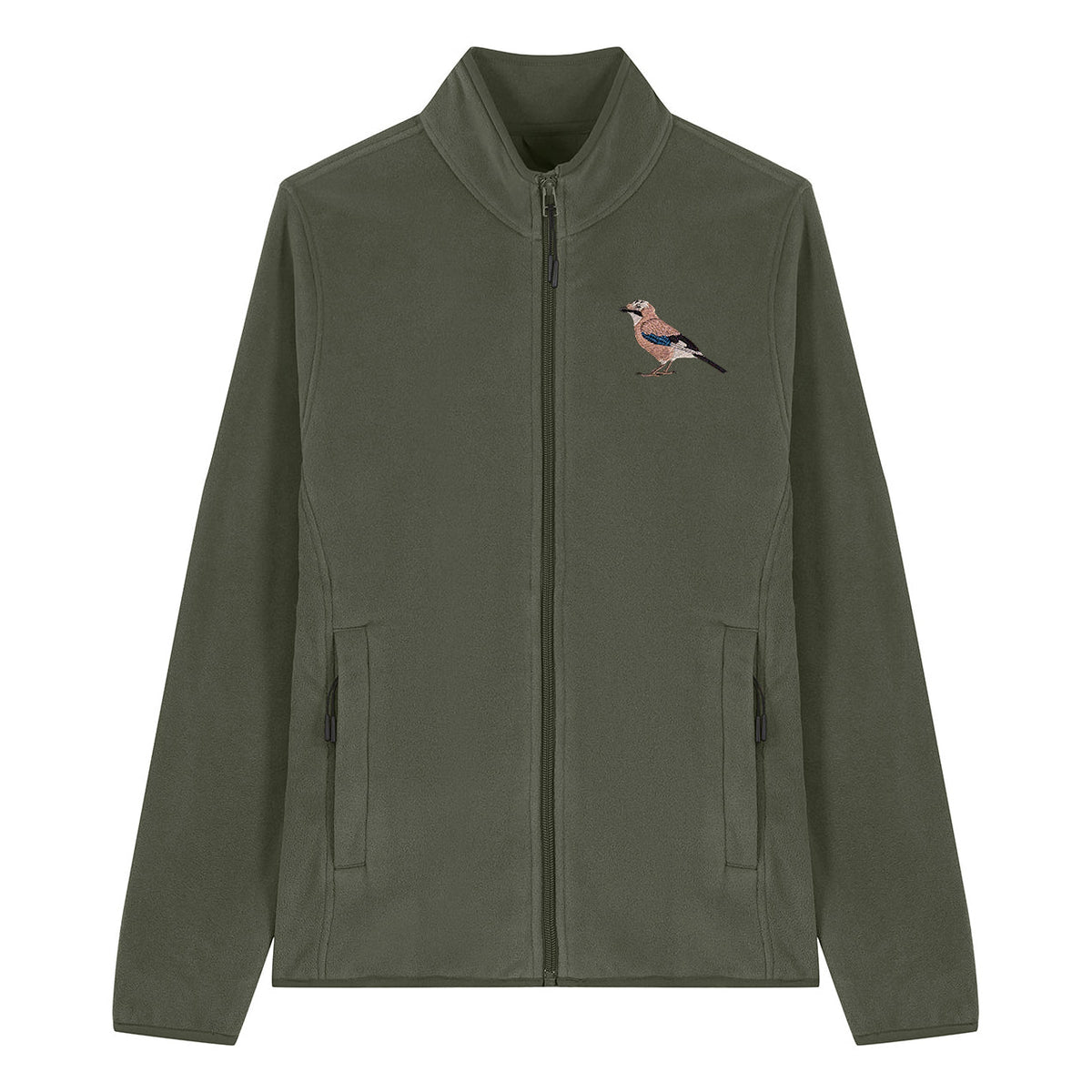Eurasian Jay Embroidered Women's Fleece Jacket