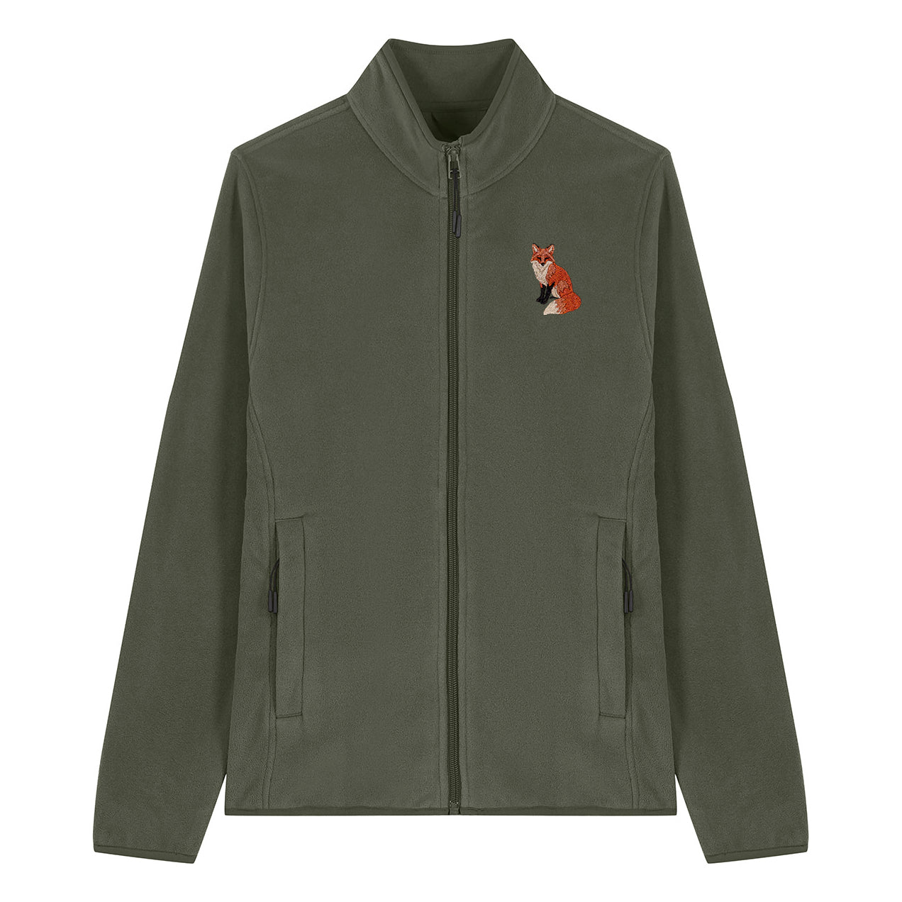 Fox Embroidered Women's Fleece Jacket