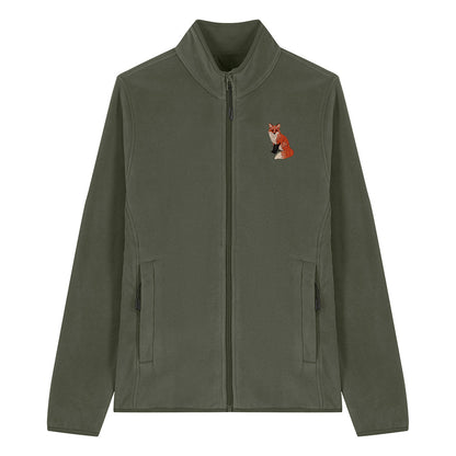 Fox Embroidered Women's Fleece Jacket