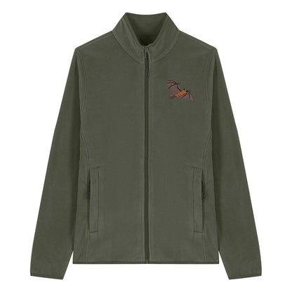 Fruit Bat Embroidered Women's Fleece Jacket