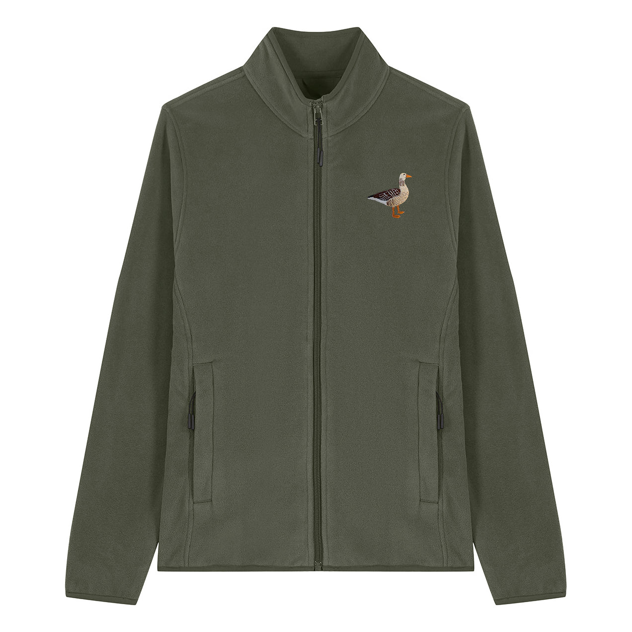 Greylag Goose Embroidered Women's Fleece Jacket