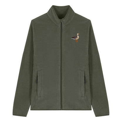 Greylag Goose Embroidered Women's Fleece Jacket