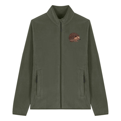 Hedgehog Embroidered Women's Fleece Jacket