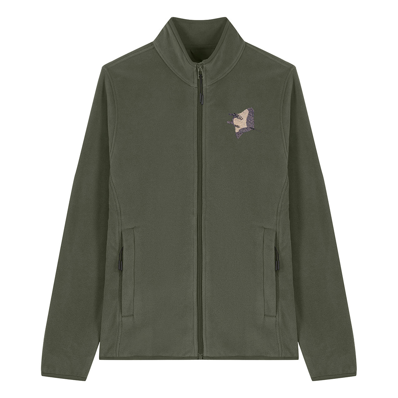 Manta Ray Embroidered Women's Fleece Jacket