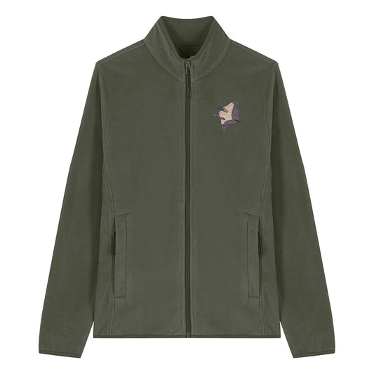 Manta Ray Embroidered Women's Fleece Jacket