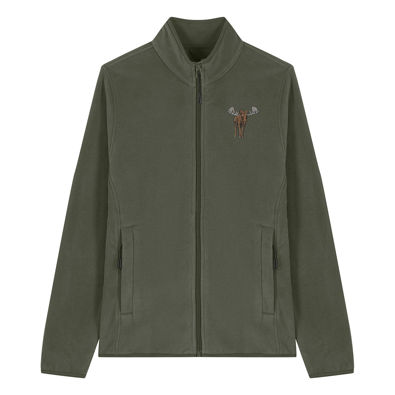 Moose Embroidered Women's Fleece Jacket