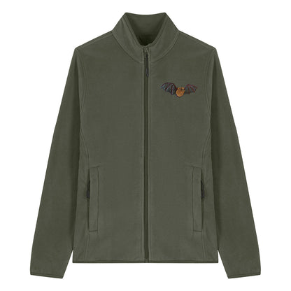 Noctule Bat Embroidered Women's Fleece Jacket
