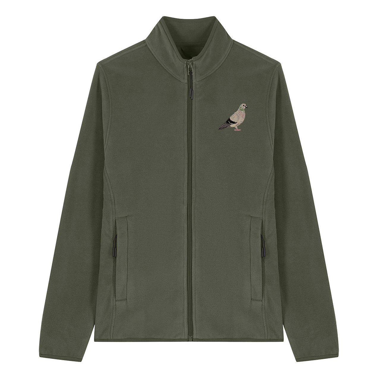 Pigeon Embroidered Women's Fleece Jacket