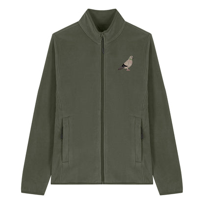Pigeon Embroidered Women's Fleece Jacket