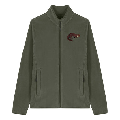 Pine Marten Embroidered Women's Fleece Jacket