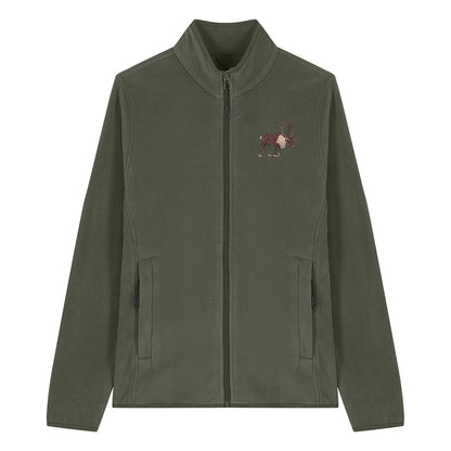 Reindeer Embroidered Women's Fleece Jacket
