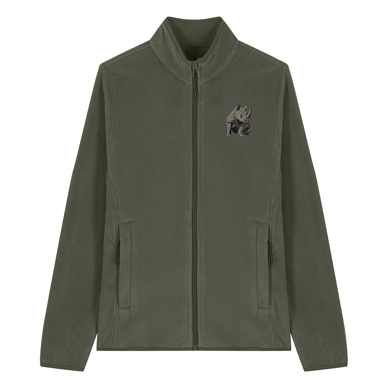 Rhino Embroidered Women's Fleece Jacket