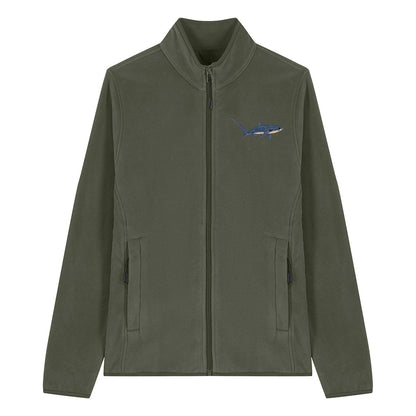 Thresher Shark Embroidered Women's Fleece Jacket