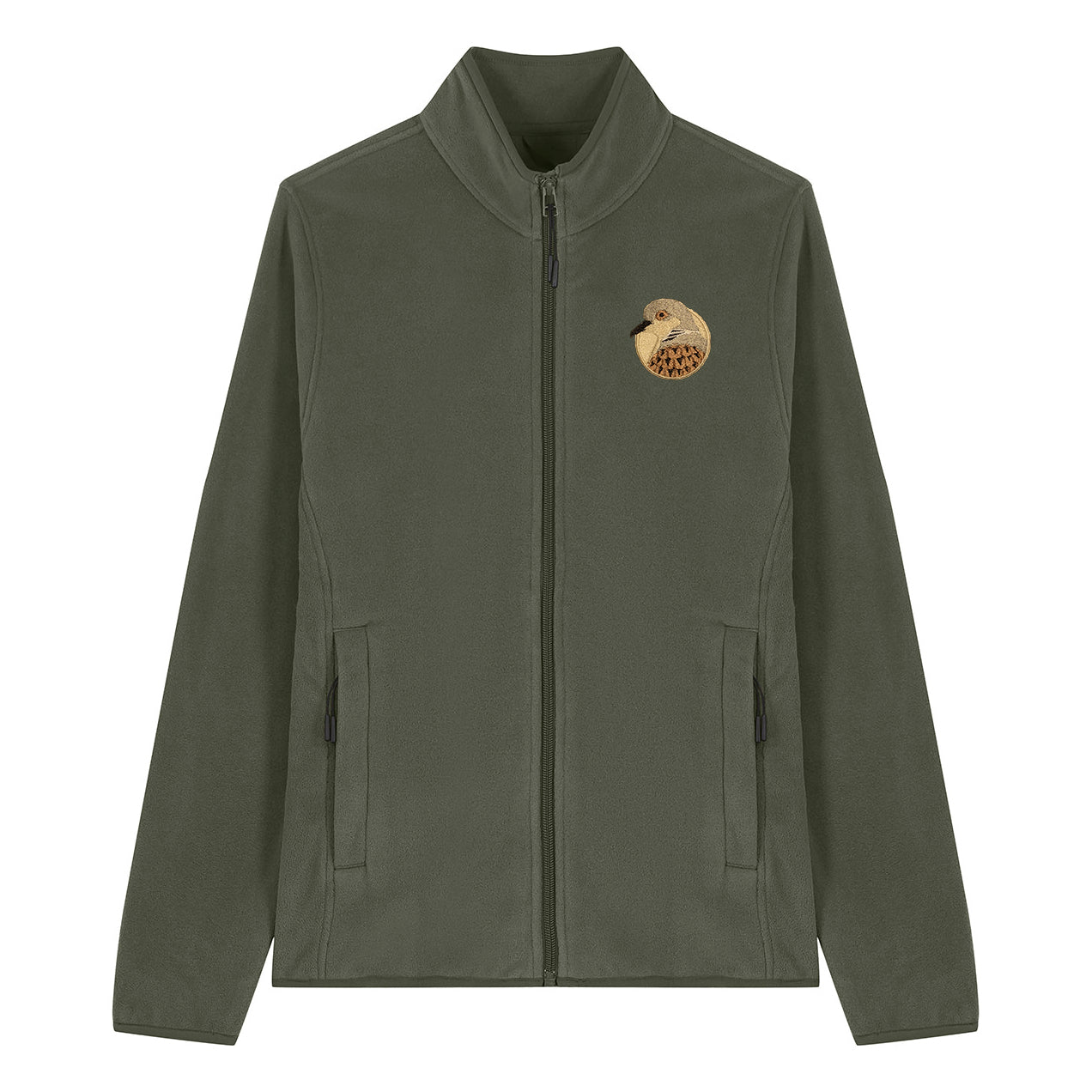 Turtledove Portrait Embroidered Women's Fleece Jacket