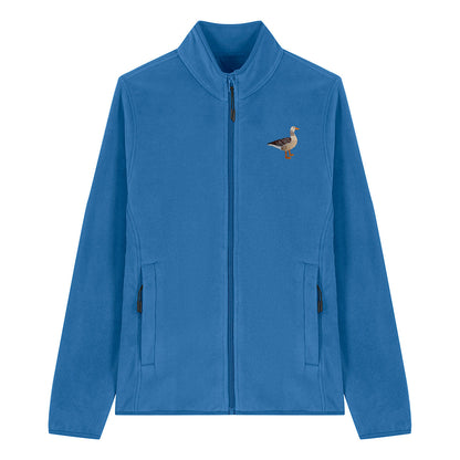 Greylag Goose Embroidered Women's Fleece Jacket