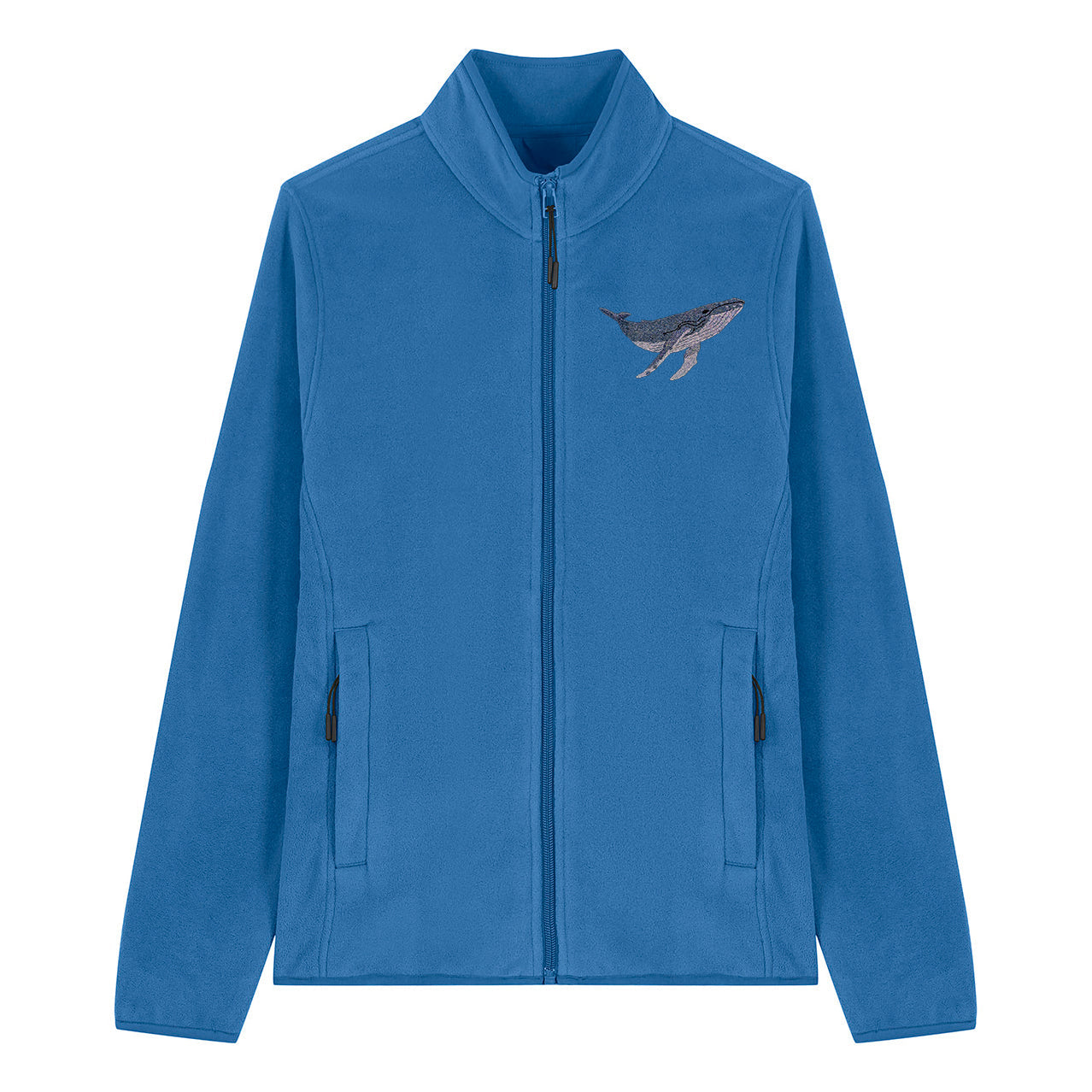 Humpback Whale Embroidered Women's Fleece Jacket