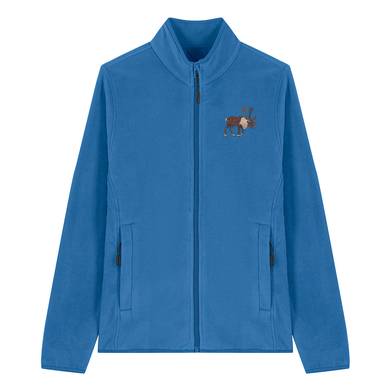 Reindeer Embroidered Women's Fleece Jacket
