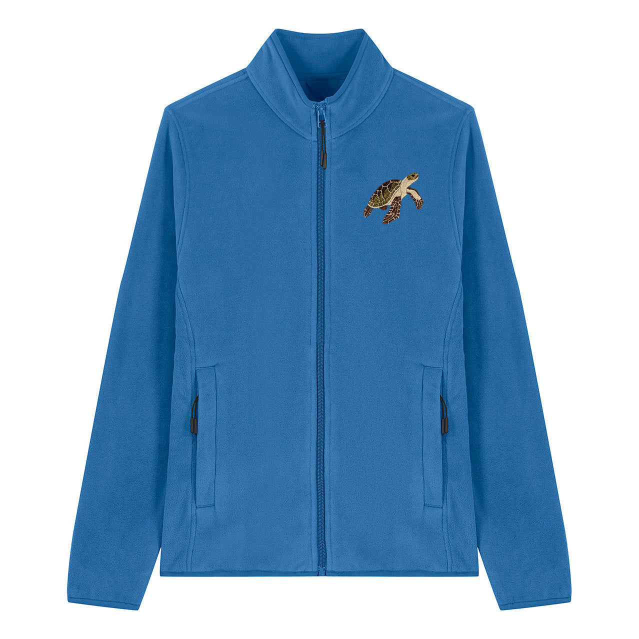 Sea Turtle Embroidered Women's Fleece Jacket