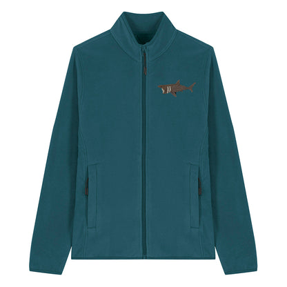 Basking Shark Embroidered Women's Fleece Jacket