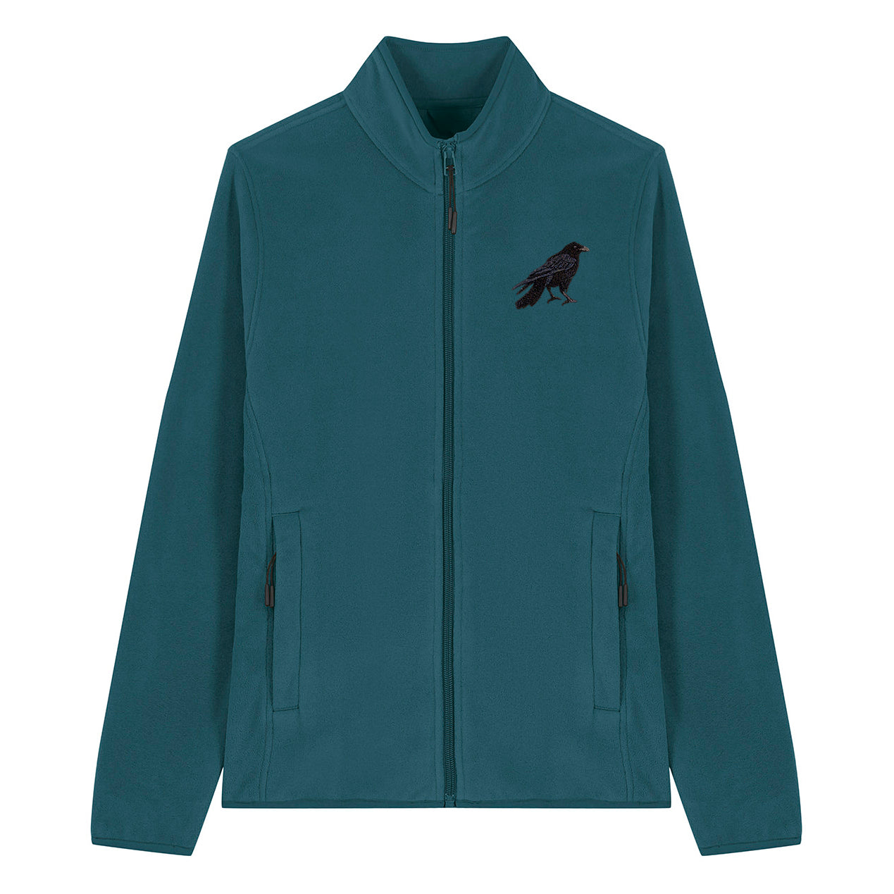 Crow Embroidered Women's Fleece Jacket