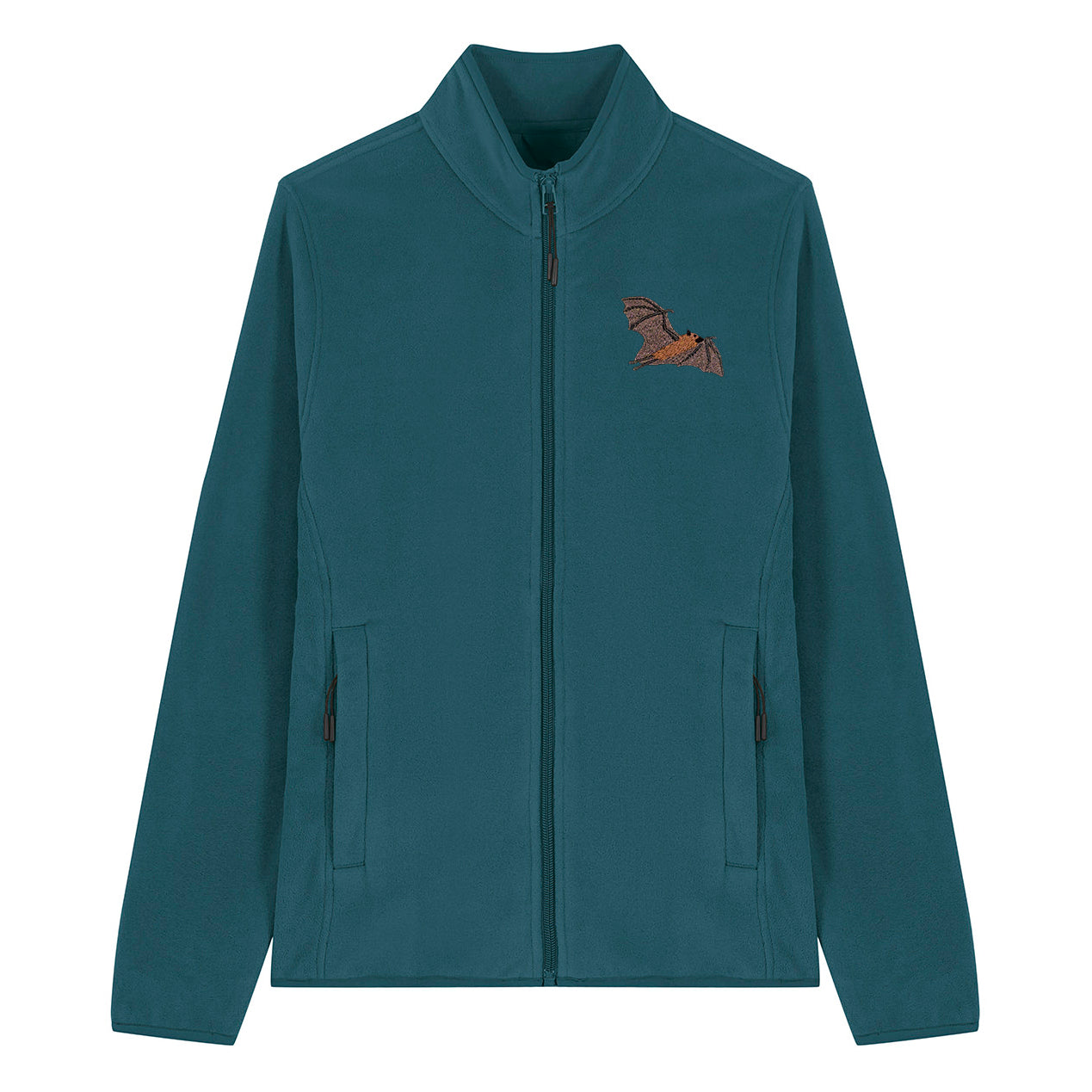 Fruit Bat Embroidered Women's Fleece Jacket