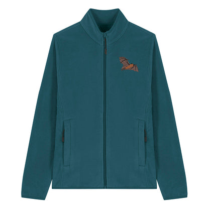 Fruit Bat Embroidered Women's Fleece Jacket