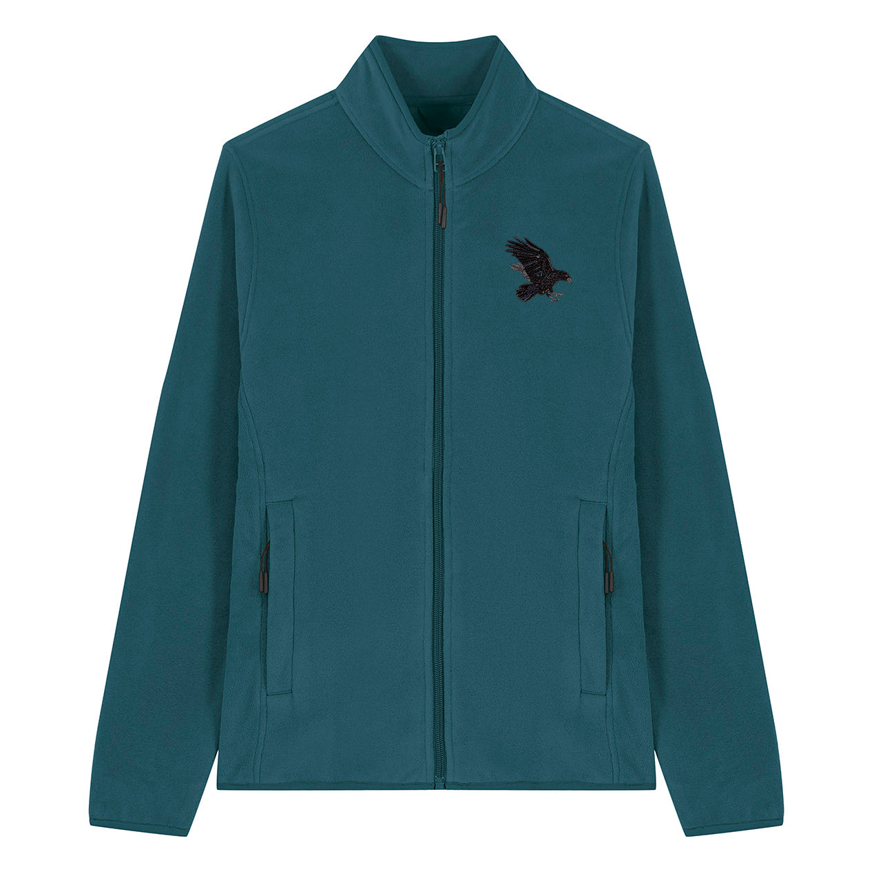 Raven Embroidered Women's Fleece Jacket