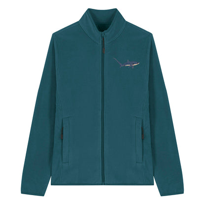 Thresher Shark Embroidered Women's Fleece Jacket