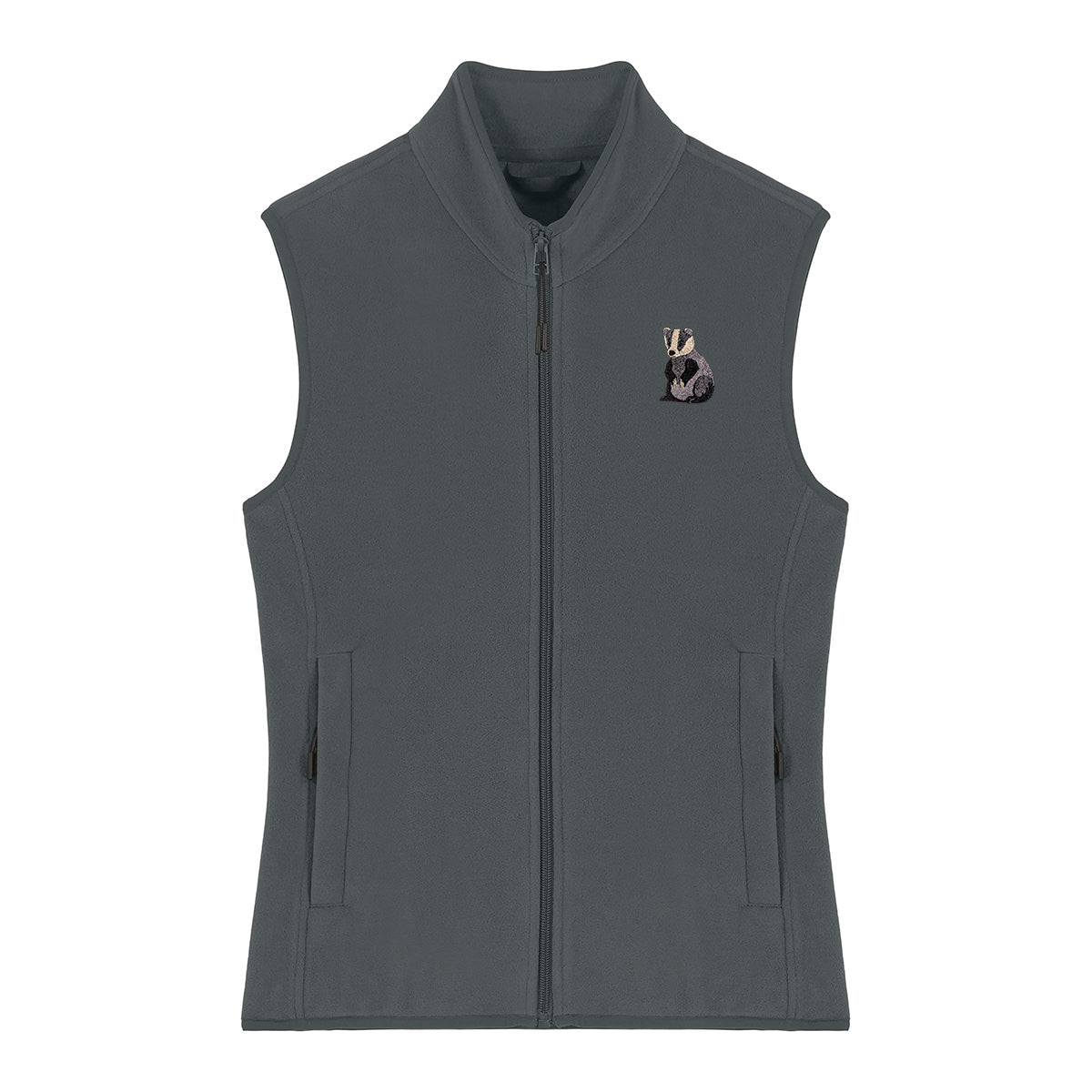 Badger Embroidered Women's Fleece Gilet Bodywarmer