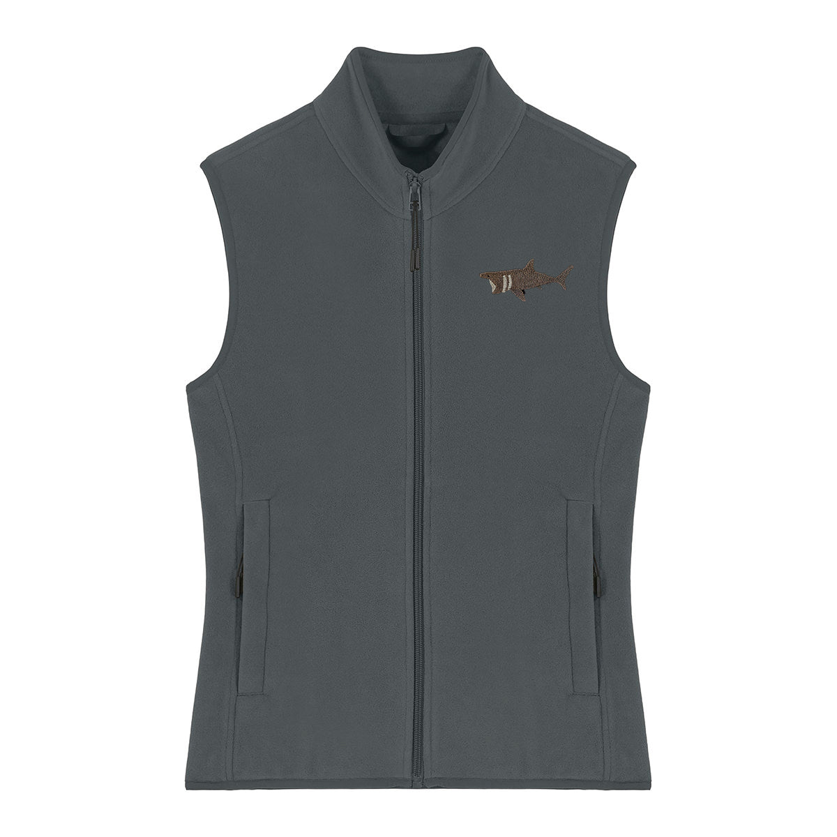 Basking Shark Embroidered Women's Fleece Gilet Bodywarmer