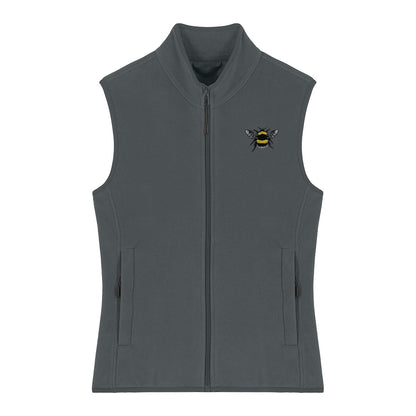 Bumblebee Embroidered Women's Fleece Gilet Bodywarmer